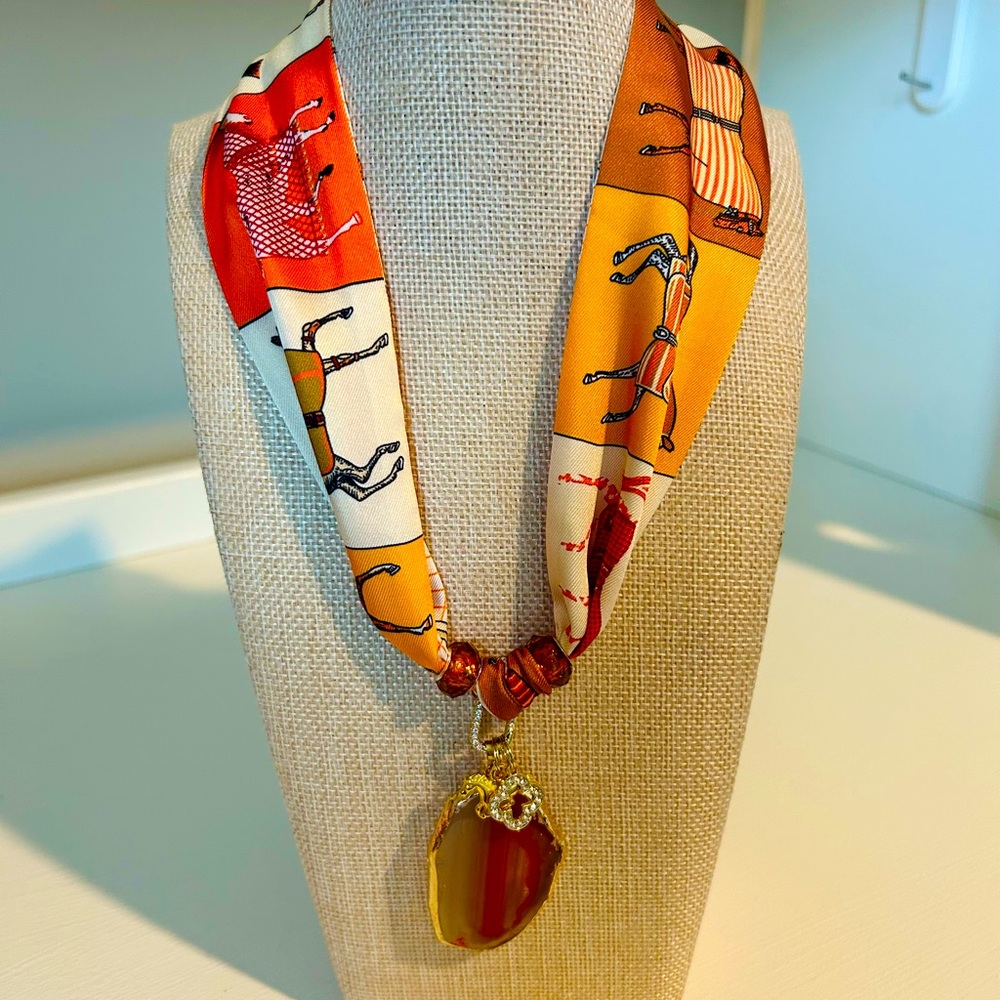 Lonestar Belle Equestrian Scarf Charm Necklace